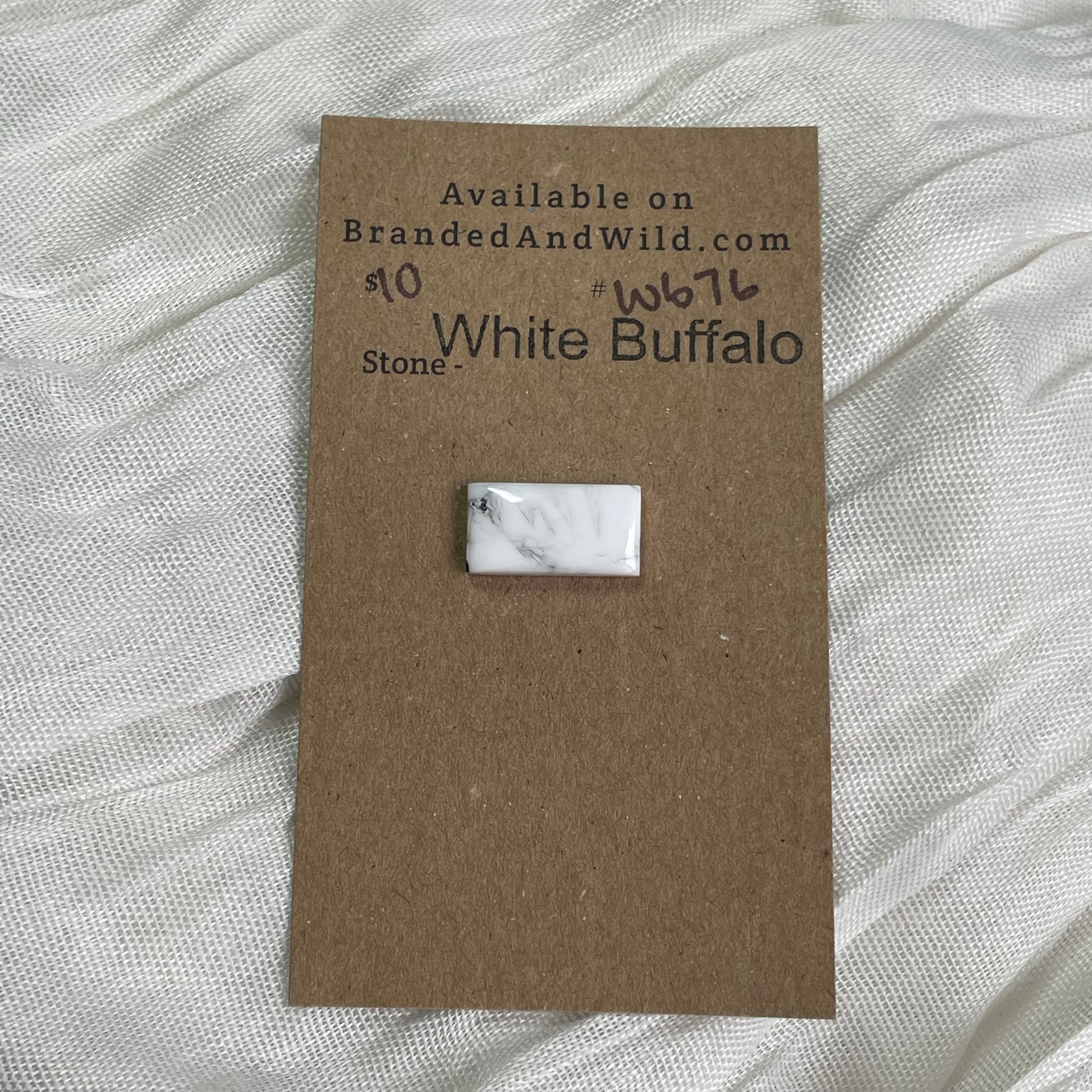 White Buffalo Cabochon - WB76 DA44558D-580F-427D-B693-D3790ABE758F Brandedandwild.com