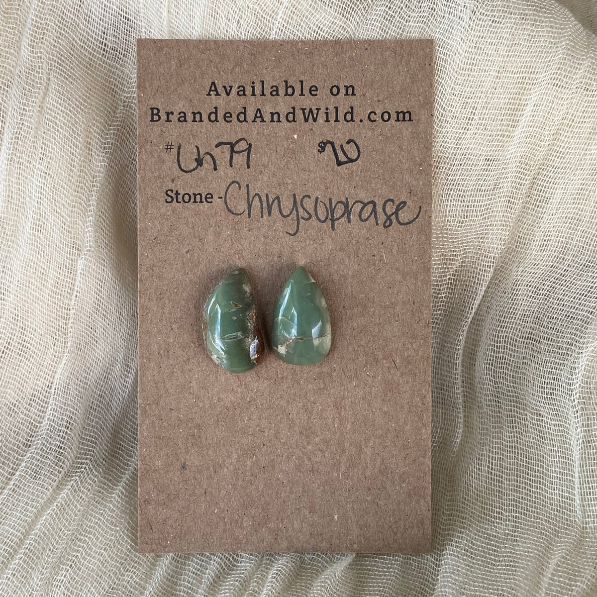 Chrysoprase Cabochon - Ch79 DA4ADF2A-8987-4858-BB43-D26F60E80678 Brandedandwild.com