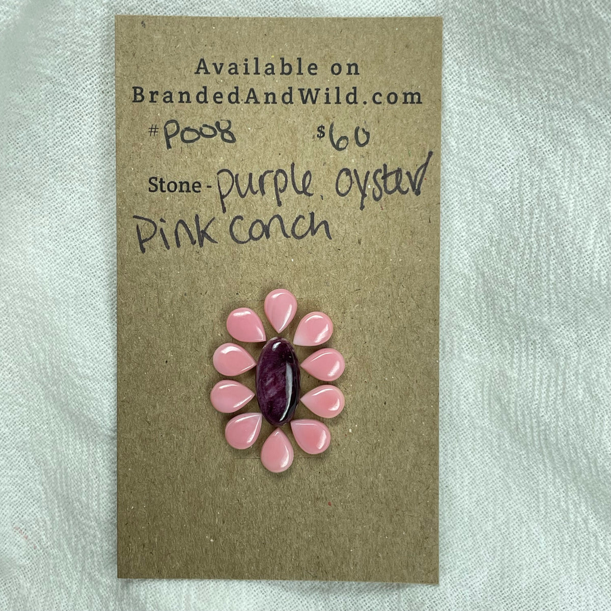 Pink Conch / Oyster Shell Cabochon - PO08 DA4FA58B-FA9E-4F2F-844C-E005B69DE3C4 Brandedandwild.com