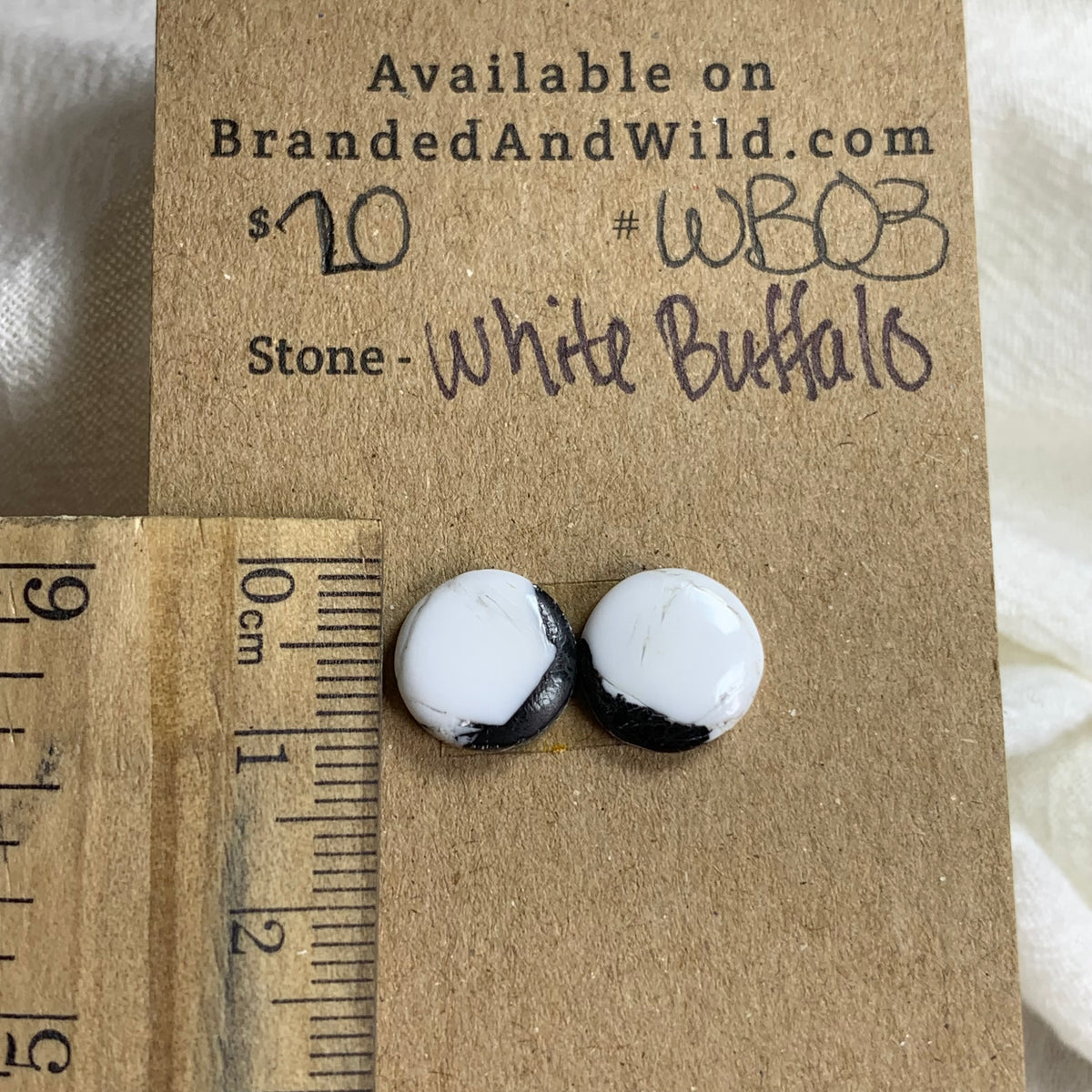 White Buffalo Cabochon - WB03 DA6576D0-BA77-4898-961B-D9FD4781BE6F Brandedandwild.com