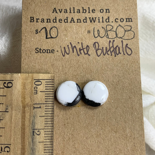 White Buffalo Cabochon - WB03 DA6576D0-BA77-4898-961B-D9FD4781BE6F Brandedandwild.com