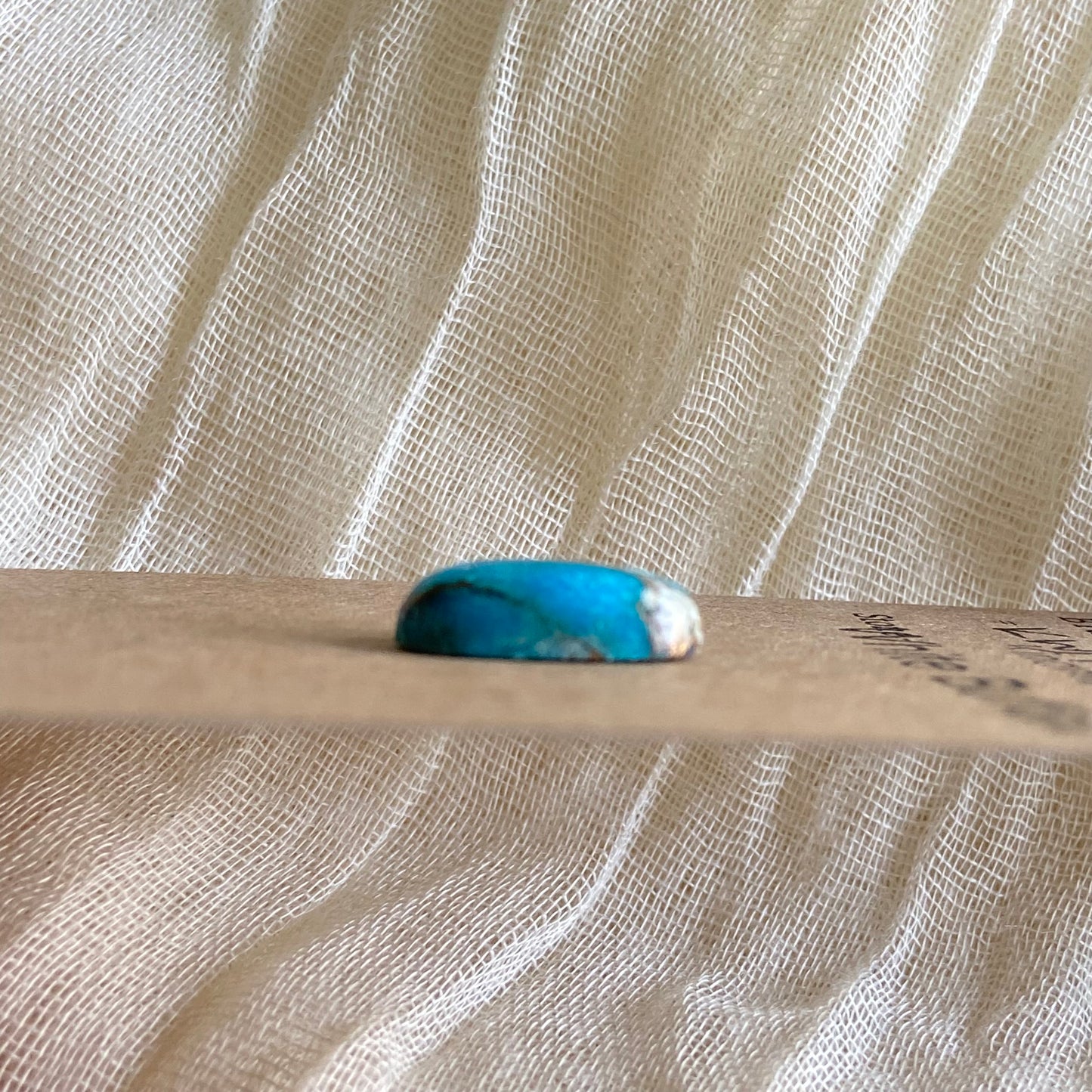 Kingman Turquoise, White Buffalo, Copper Cabochon - KW19