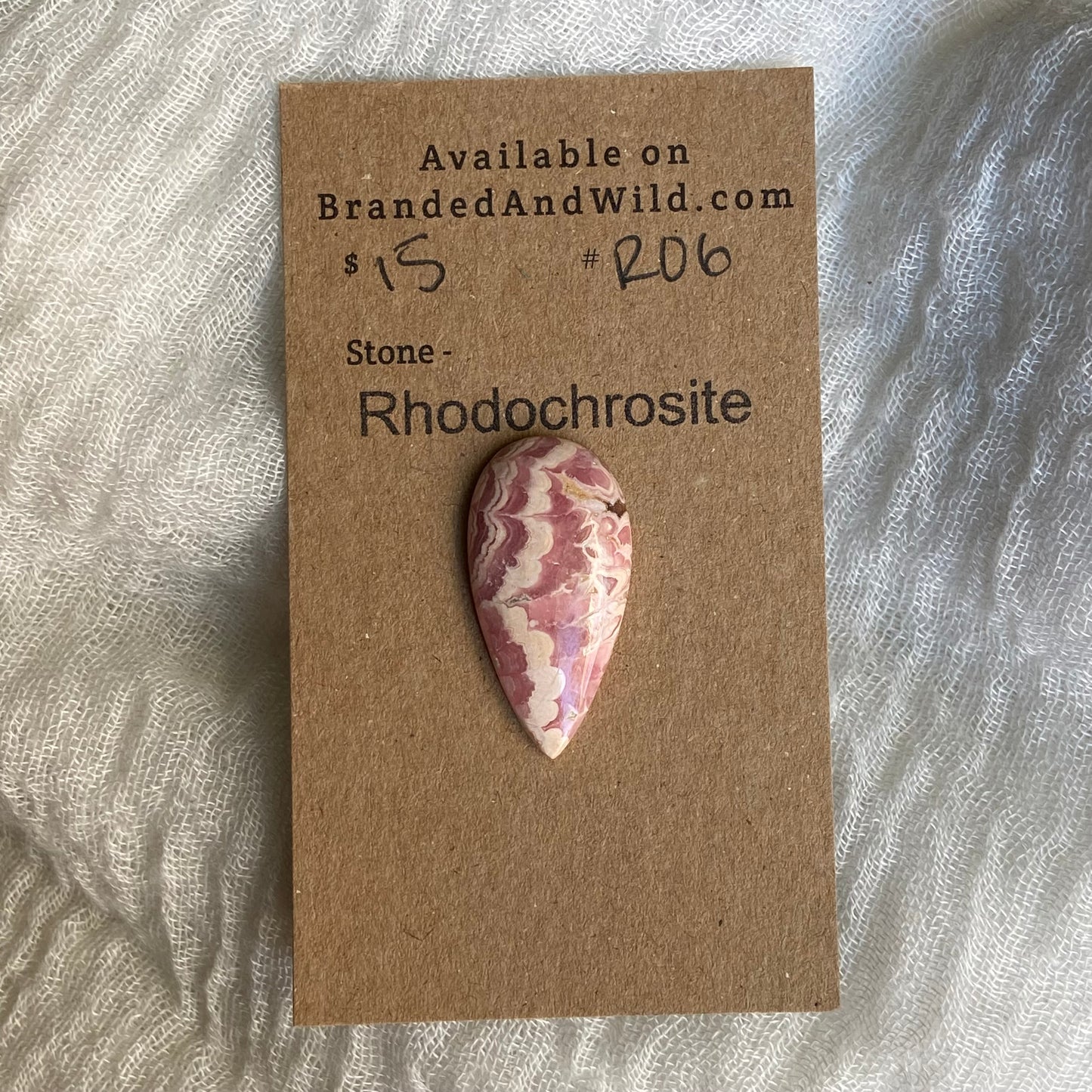 Rhodochrosite Cabochon - R06