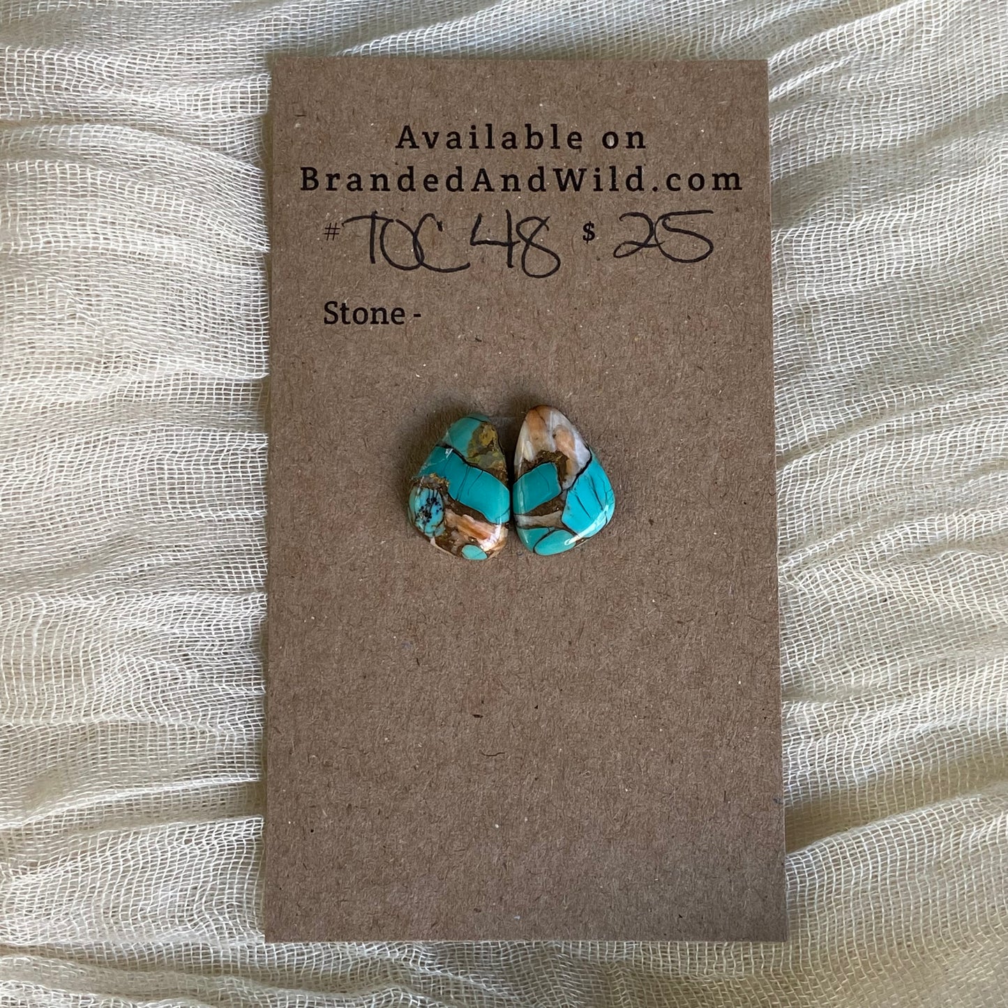 Turquoise, Oyster Shell, Copper Cabochon - TOC48 DA73833A-7A9C-4463-A225-903910589A73 Brandedandwild.com