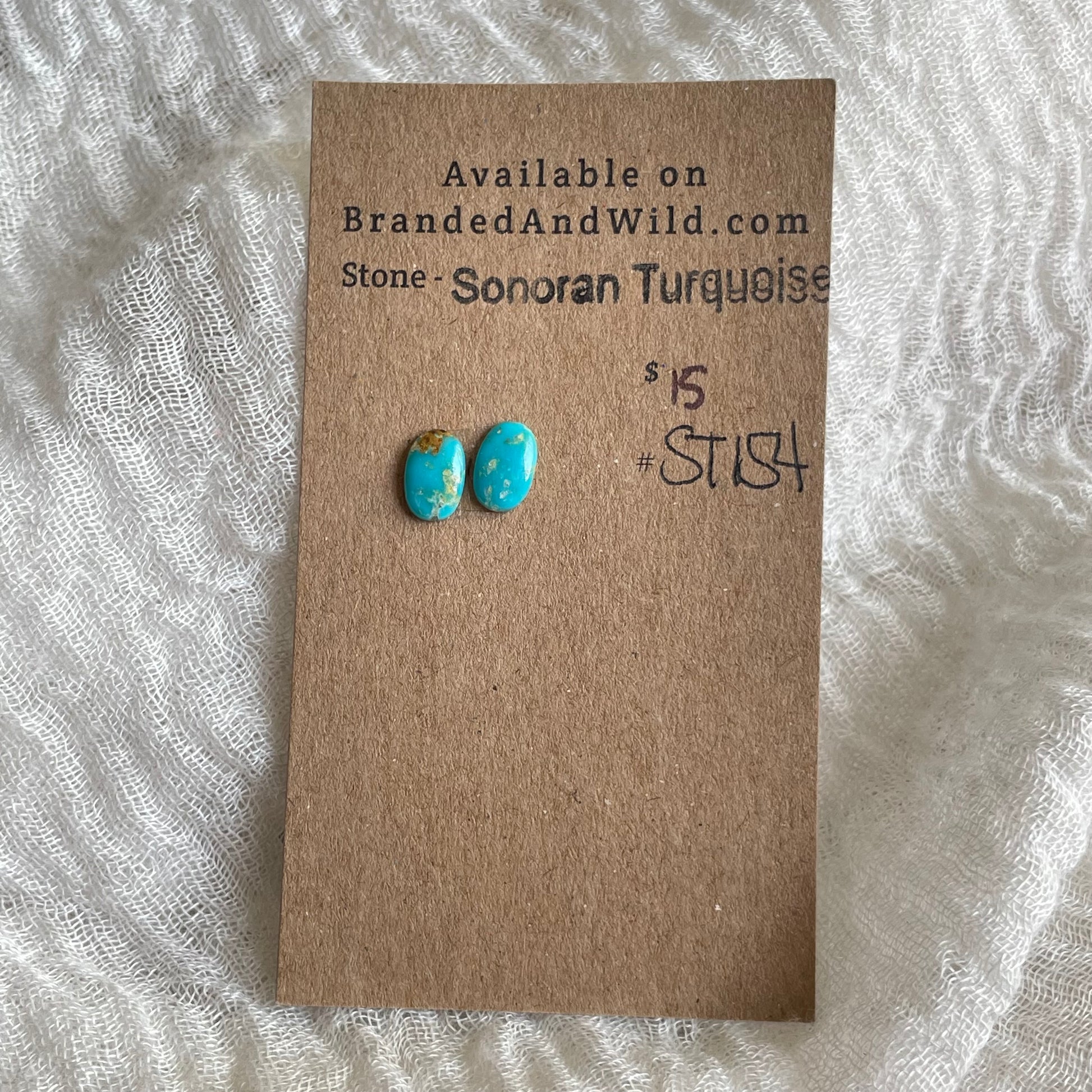 Sonoran Turquoise Cabochon - ST154 DA7B5140-9E6A-45EA-ABC0-EAE67521AF82 Brandedandwild.com
