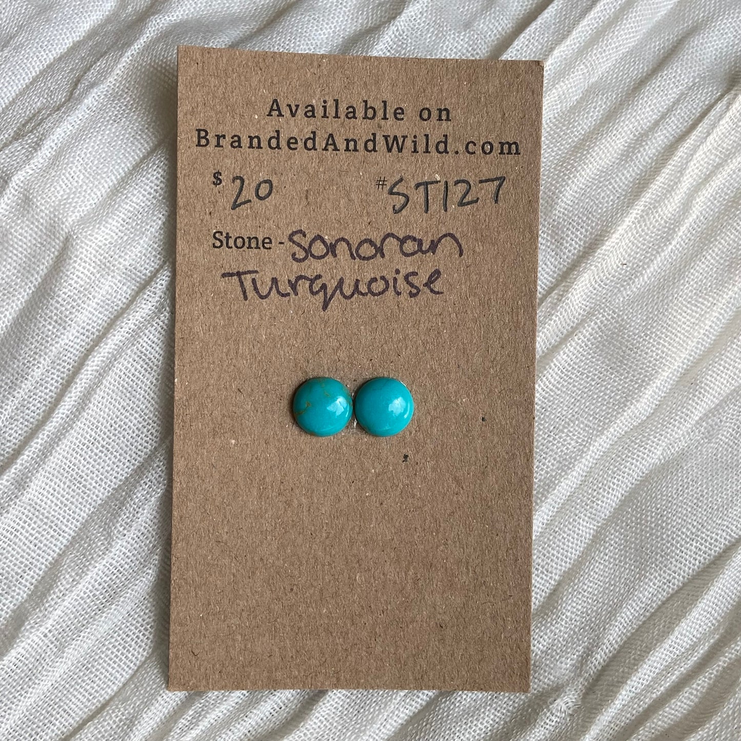 Sonoran Turquoise Cabochon - ST127 DABF3DBE-6633-4513-96EA-F3DE8545335C Brandedandwild.com