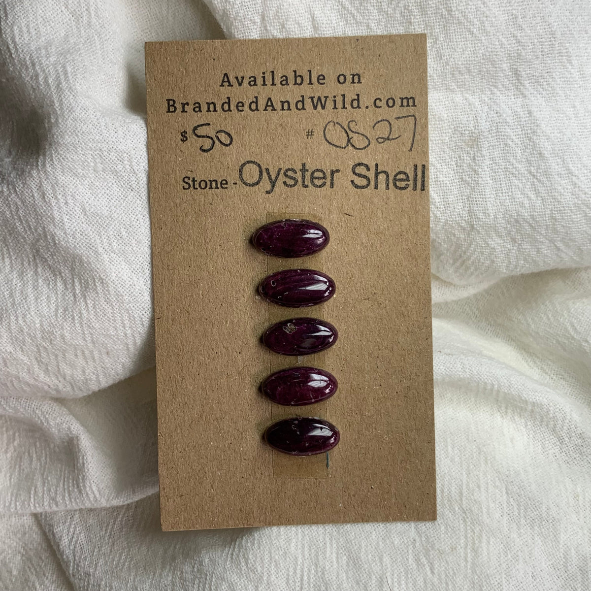 Oyster Shell Cabochon - OS27 DAC4F2AF-E81E-4167-8227-FD409A1195B9 Brandedandwild.com