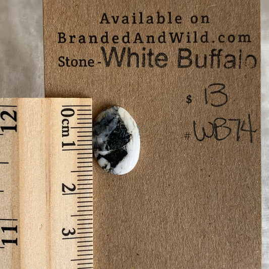 White Buffalo Cabochon - WB74