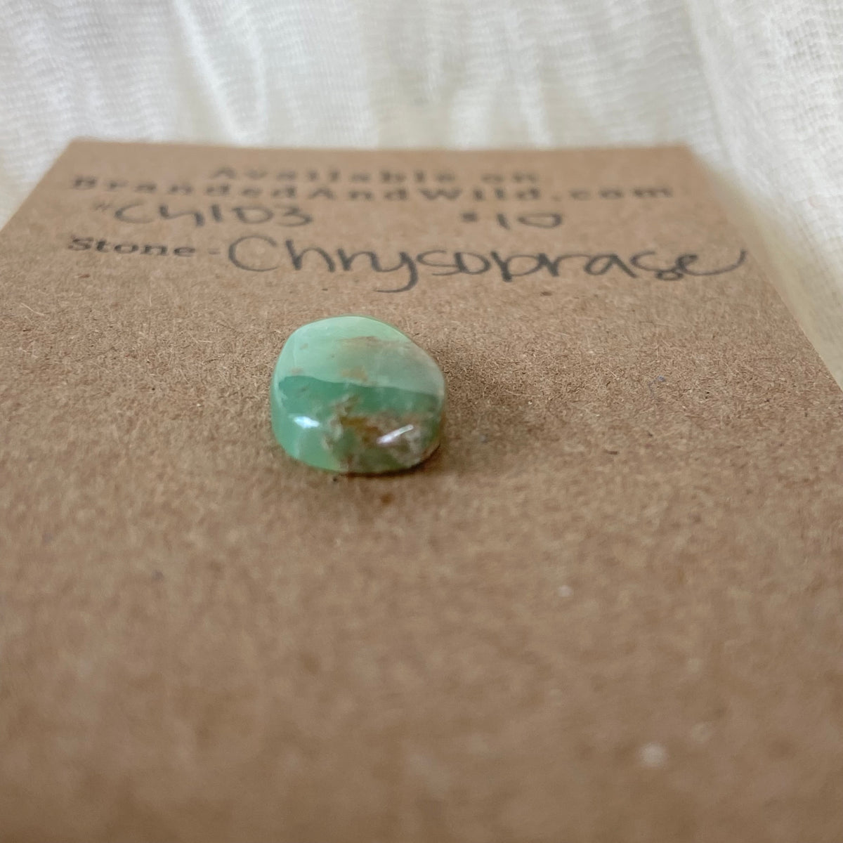 Chrysoprase Cabochon - Ch103 DADF932D-2839-42FC-8CD2-9B022FE3B8CF Brandedandwild.com