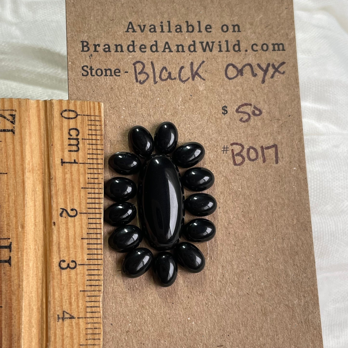 Black Onyx - Cabochon - B017 DAE39DA1-3872-4A4F-A11B-67C6BEF79FAF Brandedandwild.com
