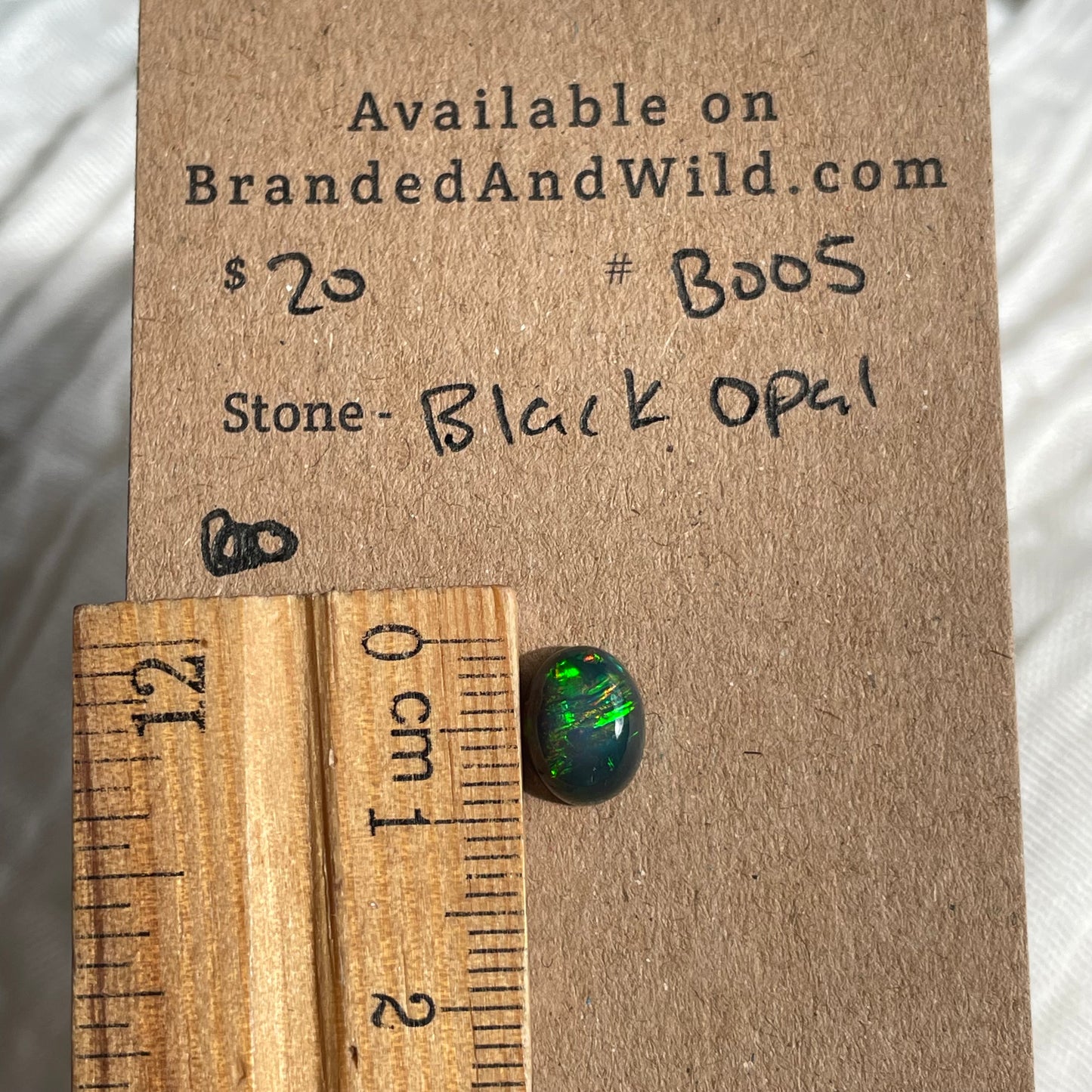 Black Opal - Cabochon - B005 DAE76B85-D563-4541-AB96-05AD810204A1 Brandedandwild.com