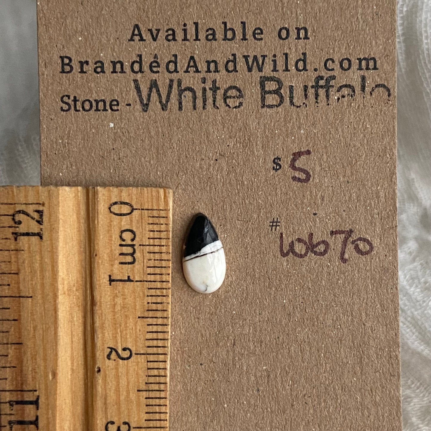 White Buffalo Cabochon - WB70