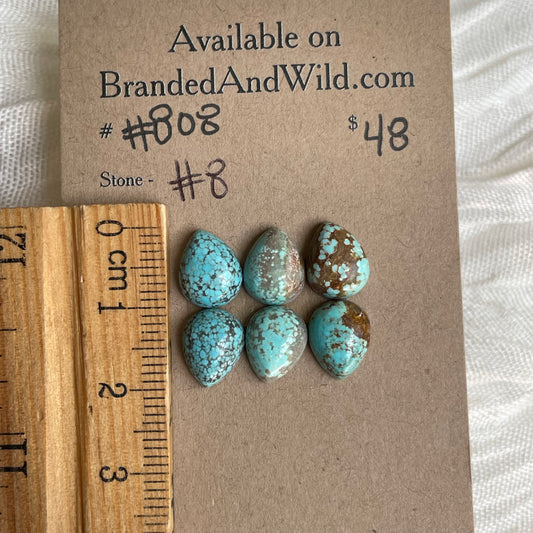 #8 Turquoise Cabochon - #808 DAF3C293-488B-44A7-B8F8-C07C09D467FE Brandedandwild.com
