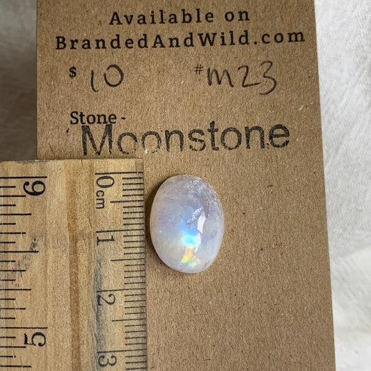 Moonstone Cabochon - M23 DB0C7F5F-504B-4379-B295-73AC3AF5341F Brandedandwild.com
