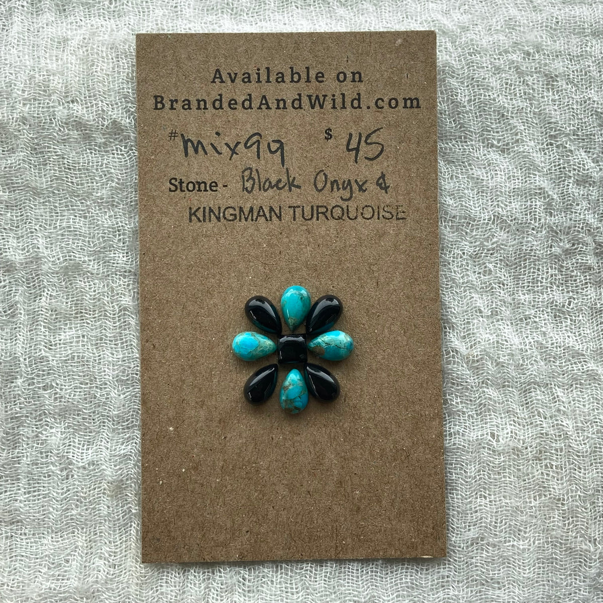 Kingman / Black Onyx Cabochon - Mix99