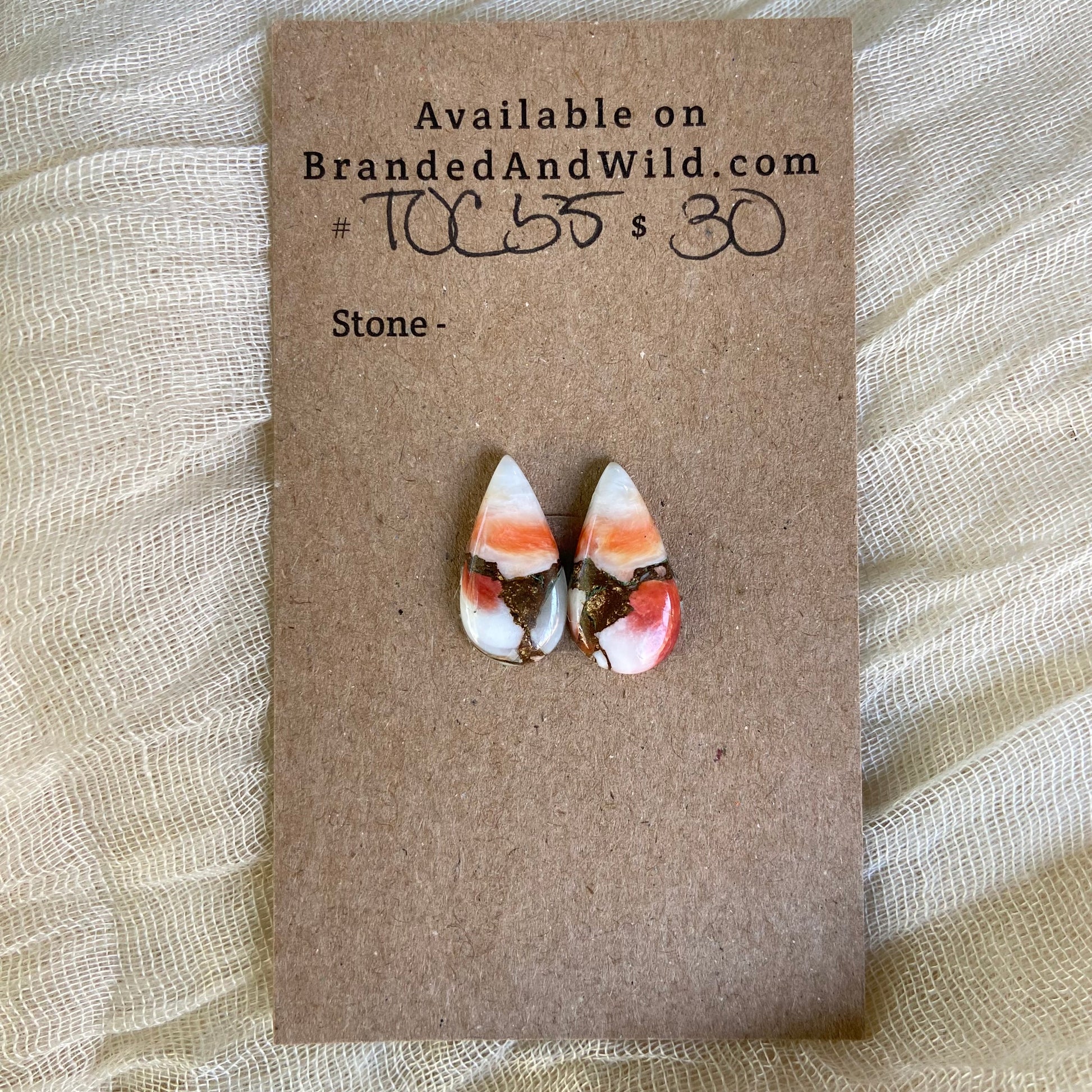 Turquoise, Oyster Shell, Copper Cabochon - TOC55 DB4DE855-F261-44D3-9008-187A1B65BE9F Brandedandwild.com