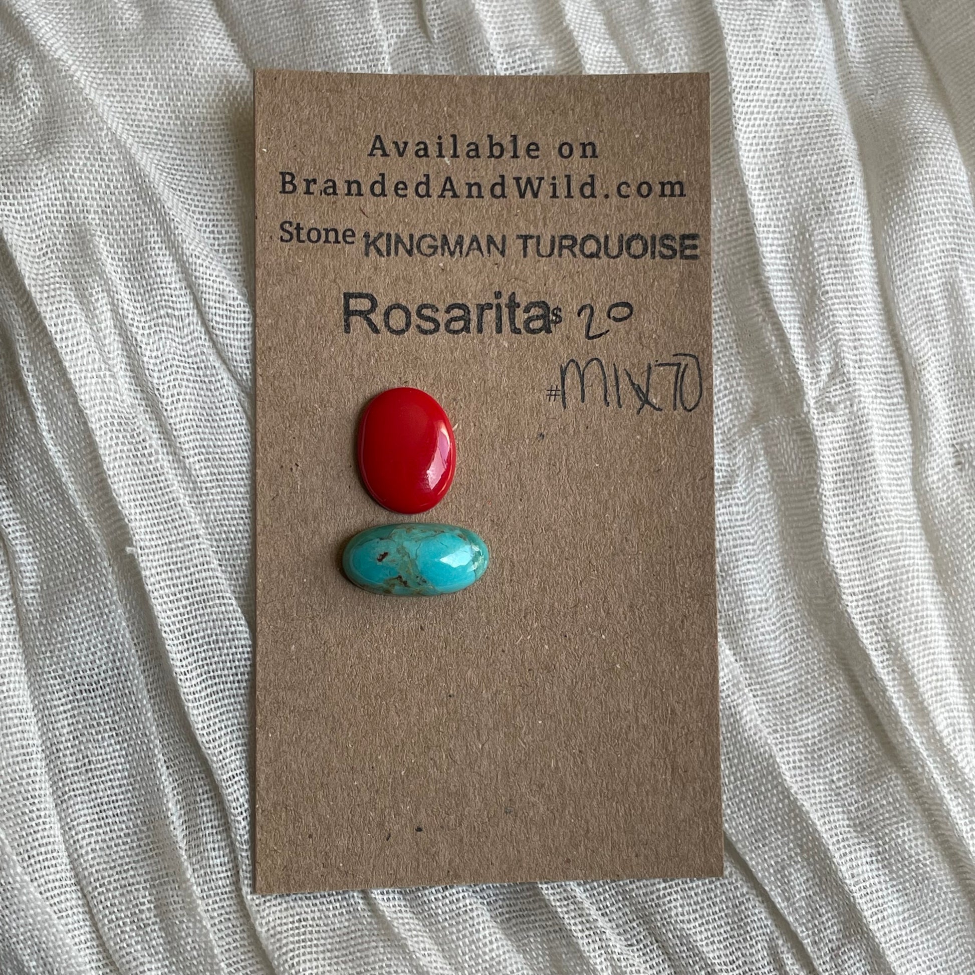 Rosarita / Kingman Turquoise Cabochon - MIX70 DB5E713E-7616-439B-9532-FEE691B427B8 Brandedandwild.com
