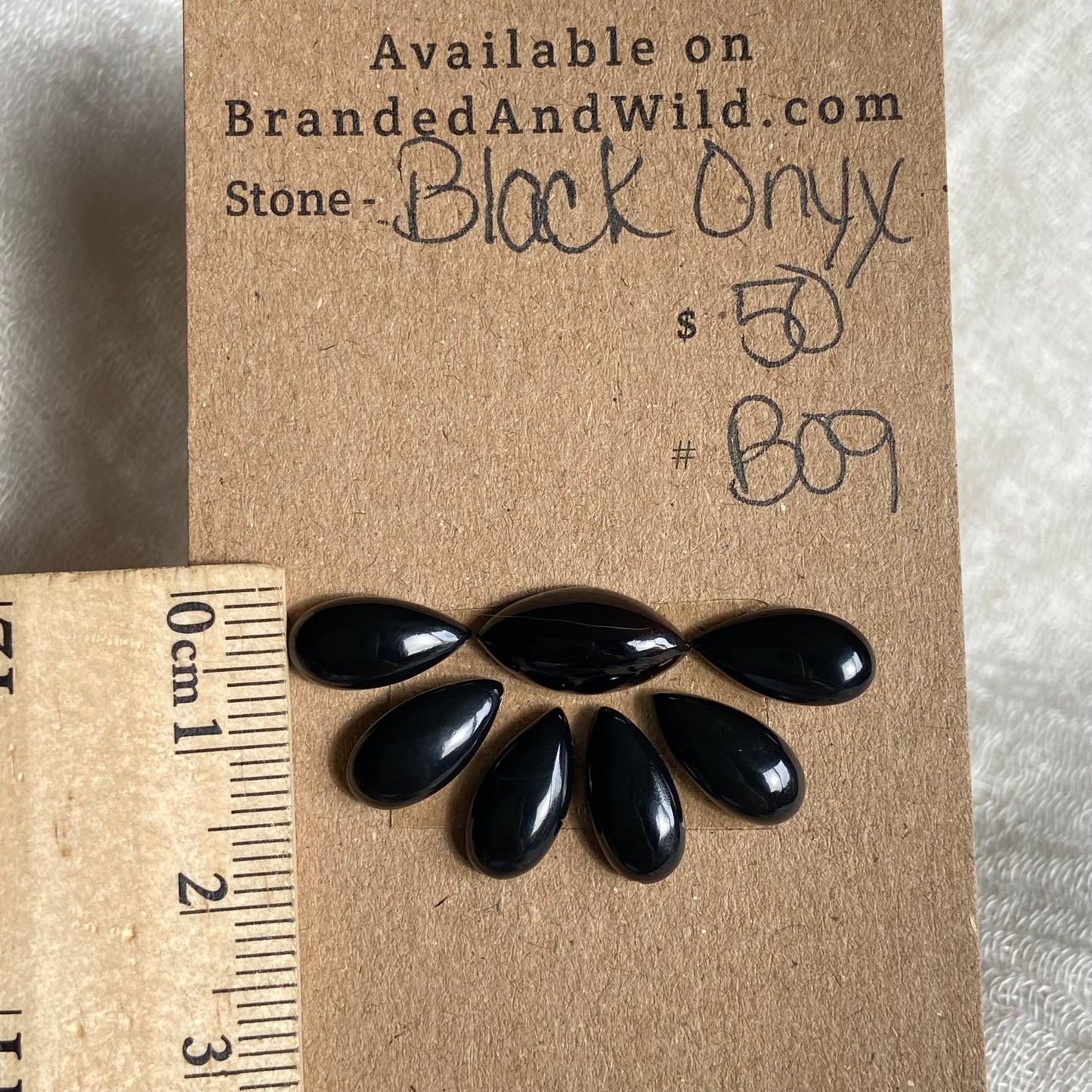 Black Onyx - Cabochon - BO9 DB633B51-255A-49DB-A1CF-94B0203C9E7C Brandedandwild.com