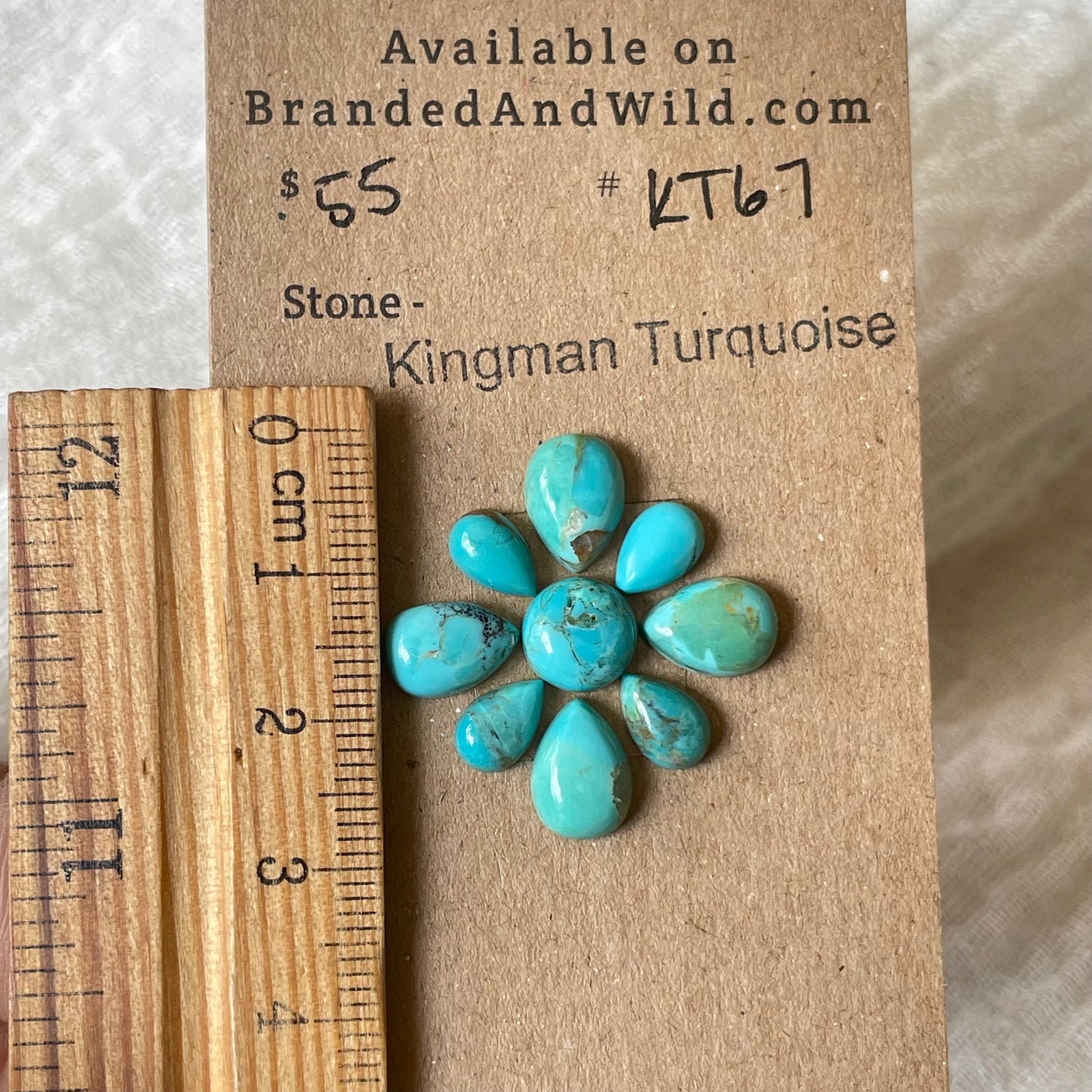 Kingman Turquoise Cabochon - KT67 DB63E472-AA62-4ED7-B8C6-BAA52C277B59 Brandedandwild.com