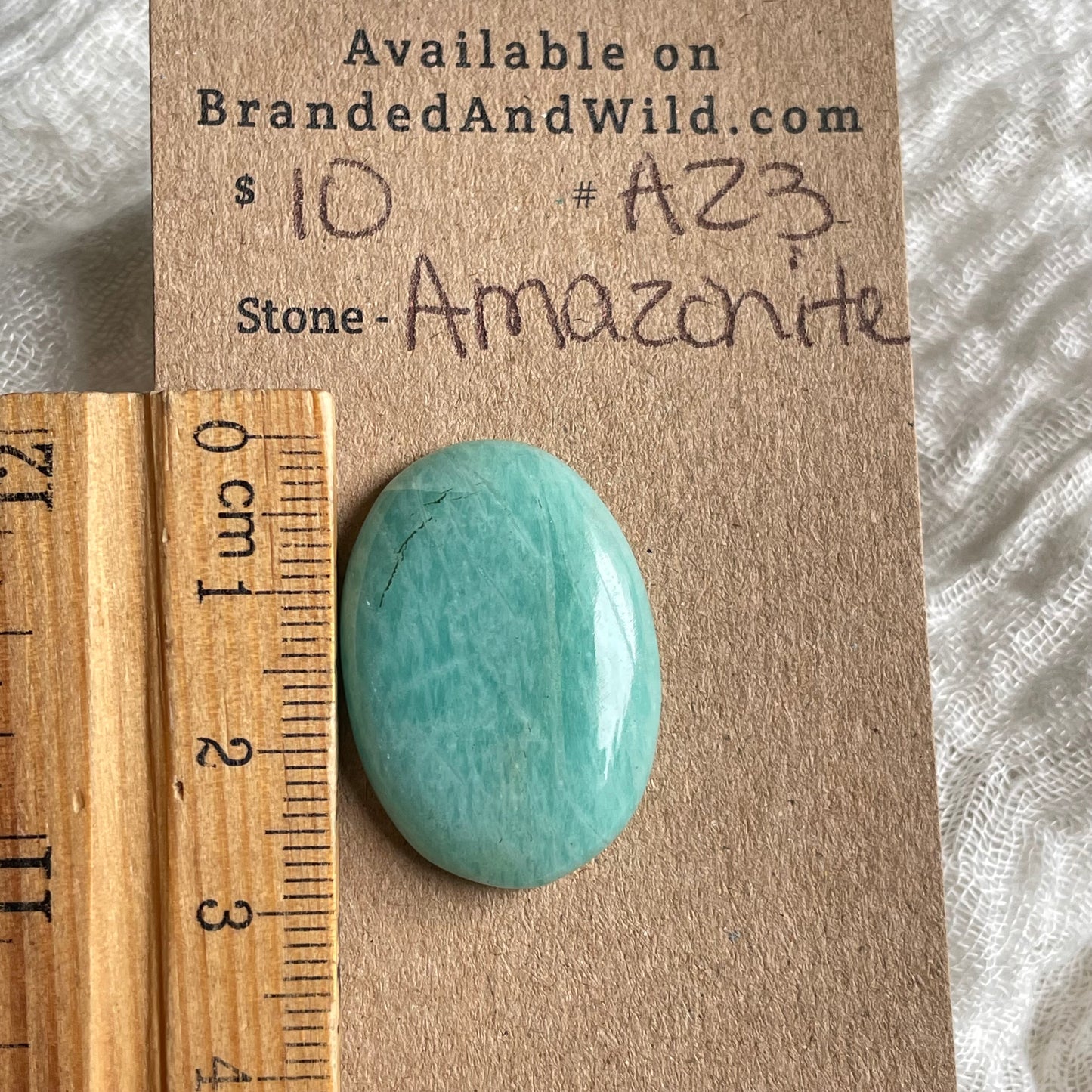 Amazonite Cabochon - AZ3 DB6DA6AE-8DA8-4AF5-A0CB-73E50D883703 Brandedandwild.com