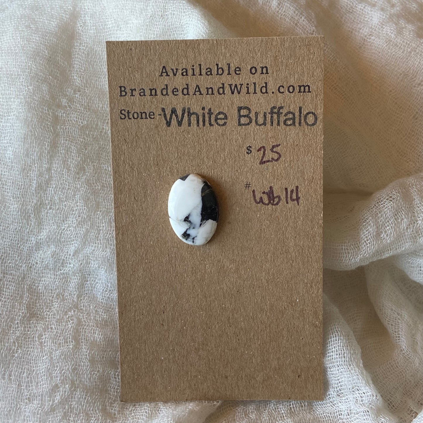 White Buffalo Cabochon - WB14