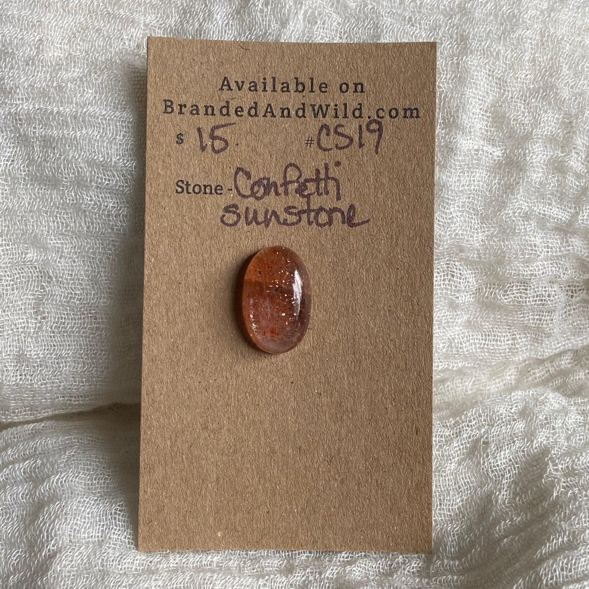 Confetti Sunstone Cabochon - CS19 DBA70A40-7715-4825-9E55-68294EFF63FC Brandedandwild.com