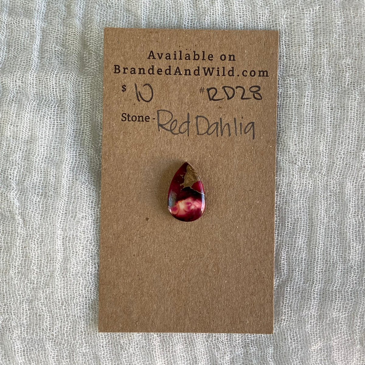 Red Dahlia Cabochon - RD28