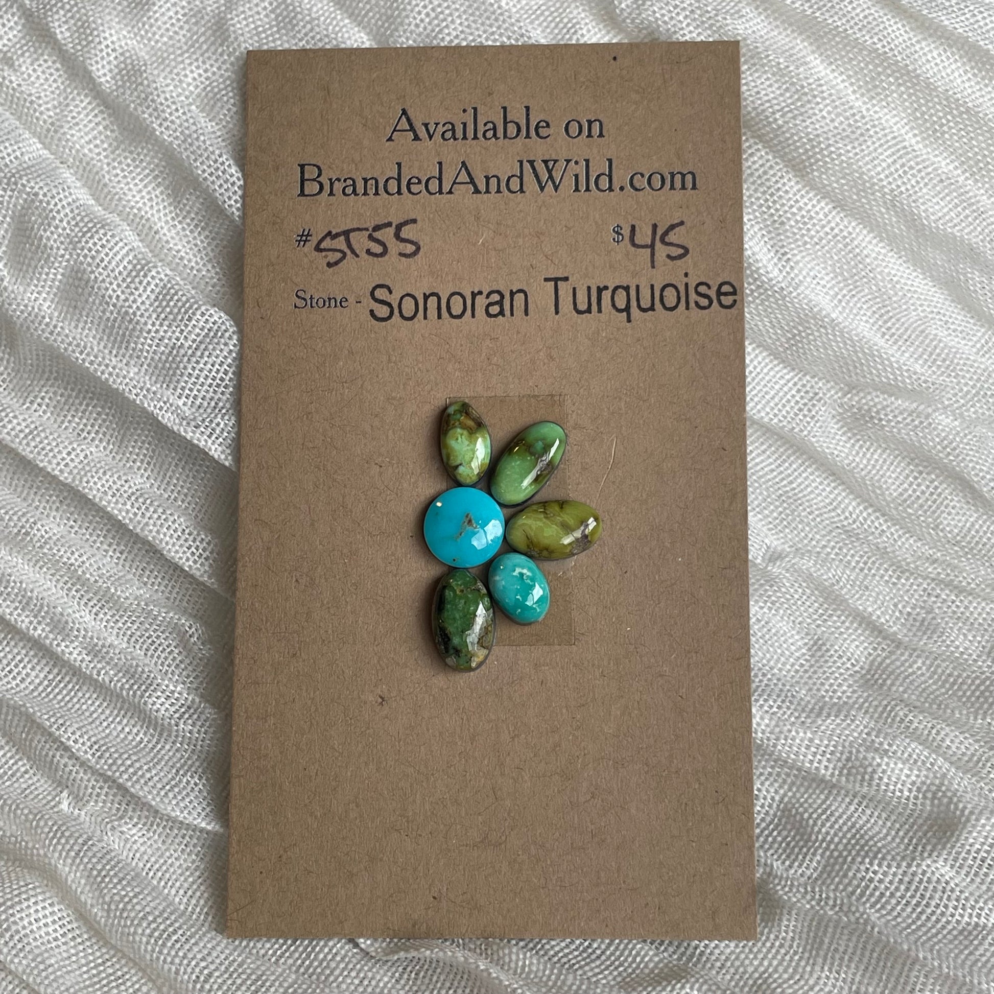 Sonoran Turquoise Cabochon - ST55 DBDD5577-4C24-4D18-A629-6D142F3422ED Brandedandwild.com