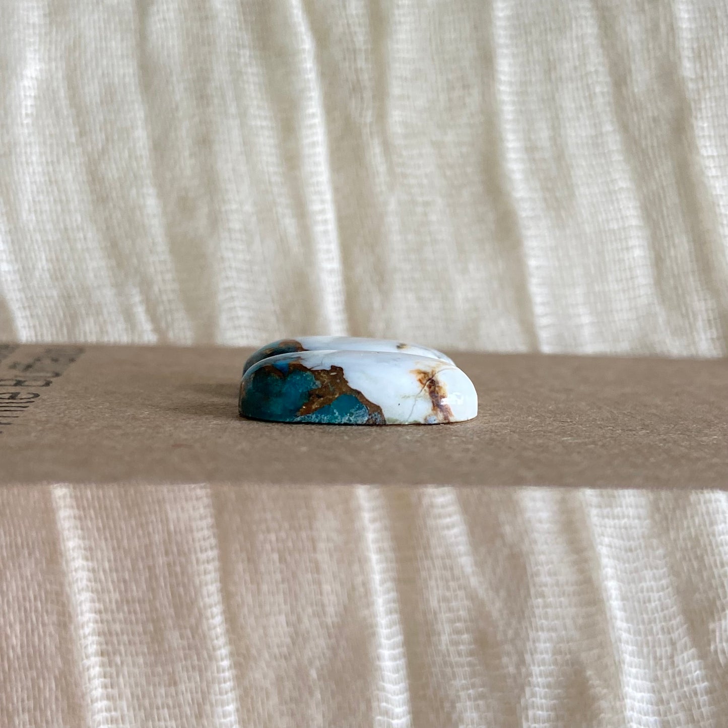 Kingman Turquoise, White Buffalo, Copper Cabochon - KW06