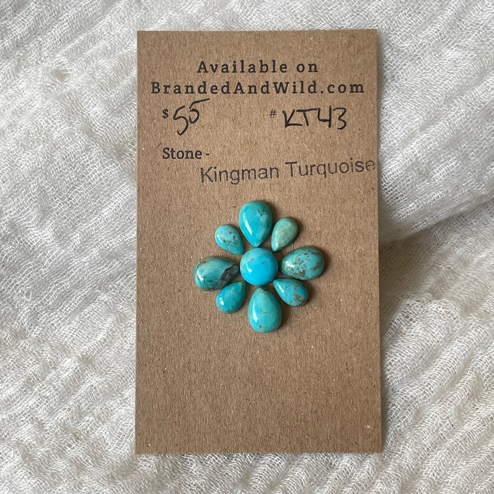 Kingman Turquoise Cabochon - KT43 DBE69CAE-97DB-4470-9286-6C0F419F513E Brandedandwild.com