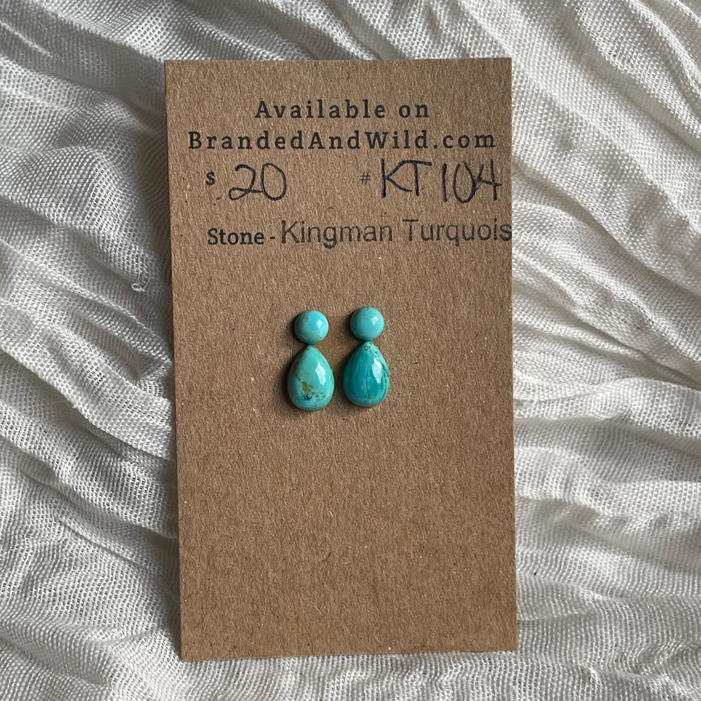 Kingman Turquoise Cabochon - KT104 DC21DBDA-F025-4ED8-B272-44BB89CF79C1 Brandedandwild.com
