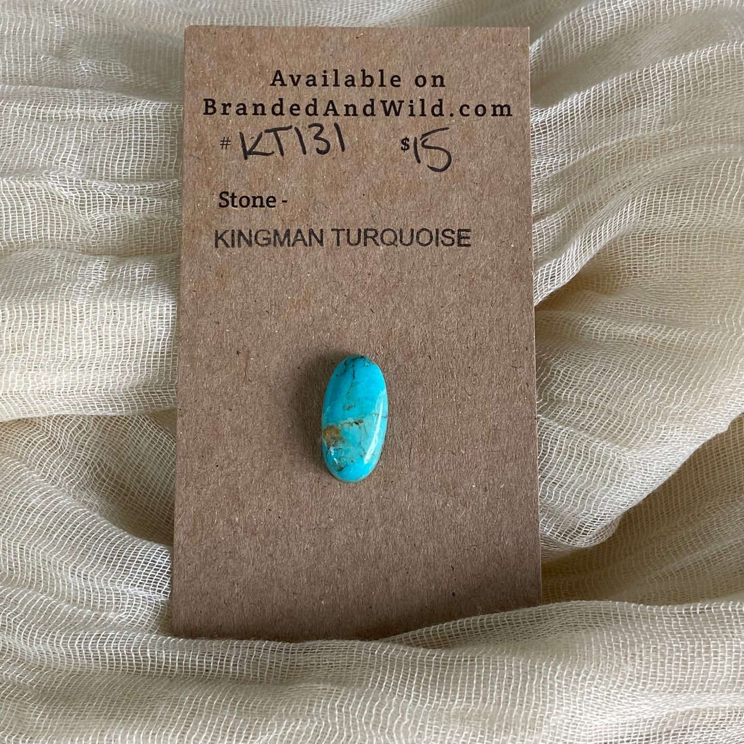 Kingman Turquoise Cabochon - KT131 DC416EA4-5139-4204-8AFF-A0B63E176863 Brandedandwild.com