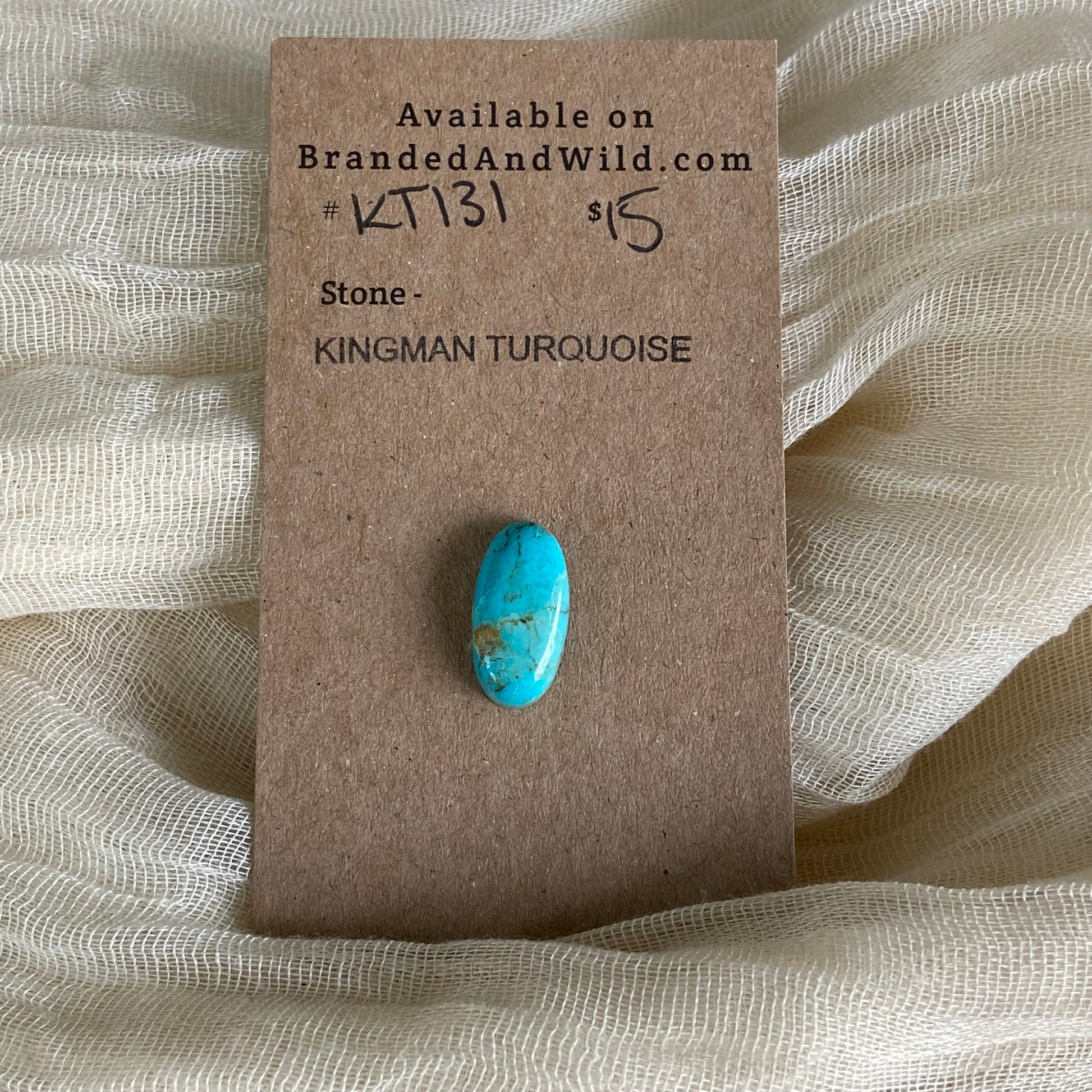 Kingman Turquoise Cabochon - KT131 DC416EA4-5139-4204-8AFF-A0B63E176863 Brandedandwild.com