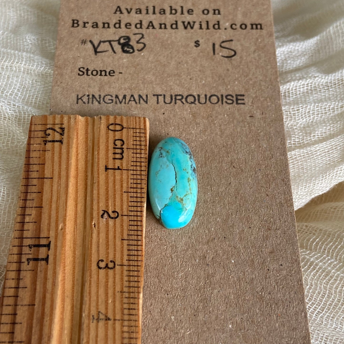 Kingman Turquoise Cabochon - KT83 DC41DC4A-7FB1-4189-9F9E-2A79019DA461 Brandedandwild.com