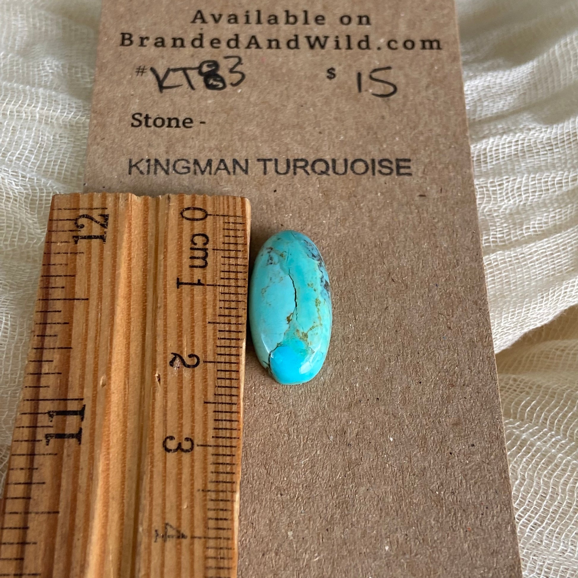 Kingman Turquoise Cabochon - KT83 DC41DC4A-7FB1-4189-9F9E-2A79019DA461 Brandedandwild.com