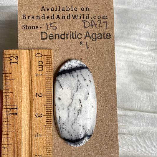 Dendritic Agate Cabochon - DA27 DC4D8CCC-2708-4D76-A948-F1D0AB6EA531 Brandedandwild.com