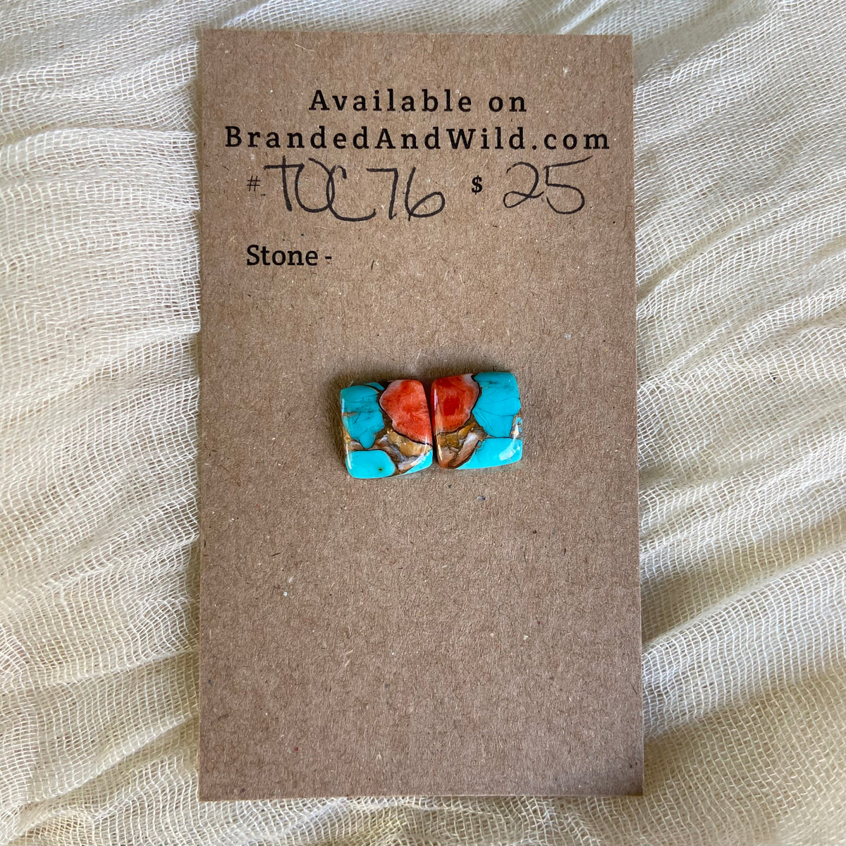 Turquoise, Oyster Shell, Copper Cabochon - TOC76 DC9A2CCF-BFBD-483E-9331-BDE2B1A5A5CA Brandedandwild.com