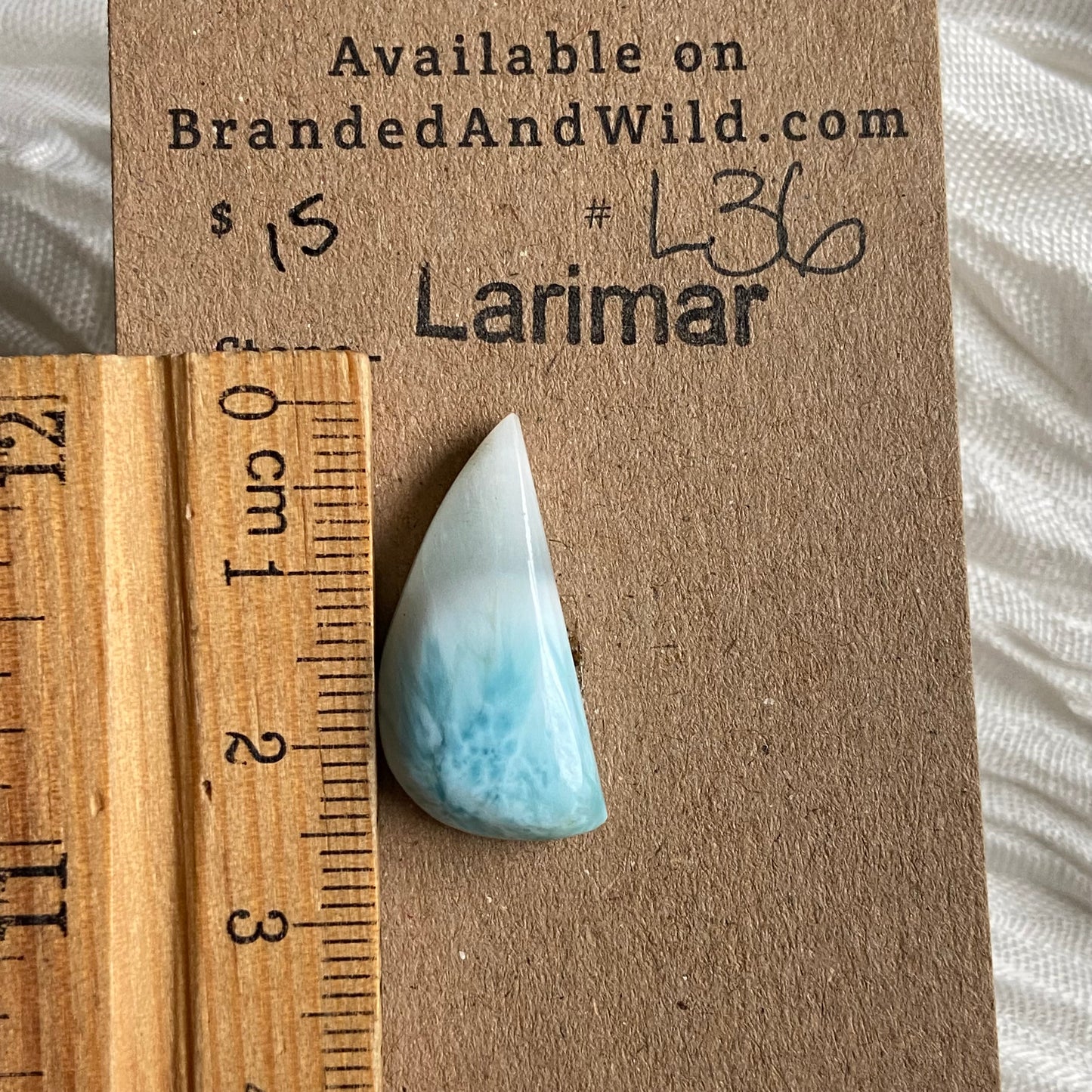 Larimar Cabochon - L36 DCBF77ED-7016-42DE-9914-31E7E0D5C418 Brandedandwild.com