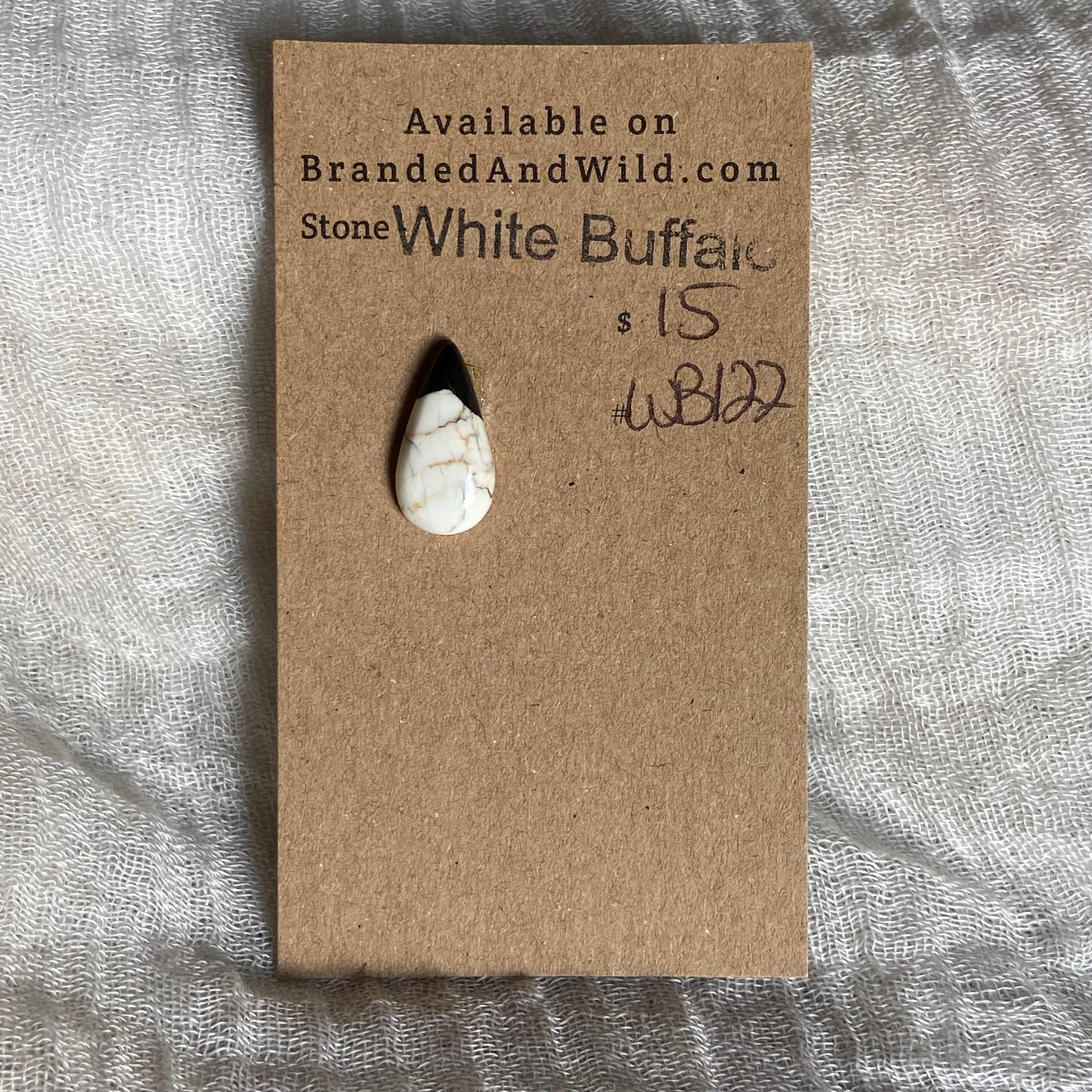 White Buffalo Cabochon - WB122