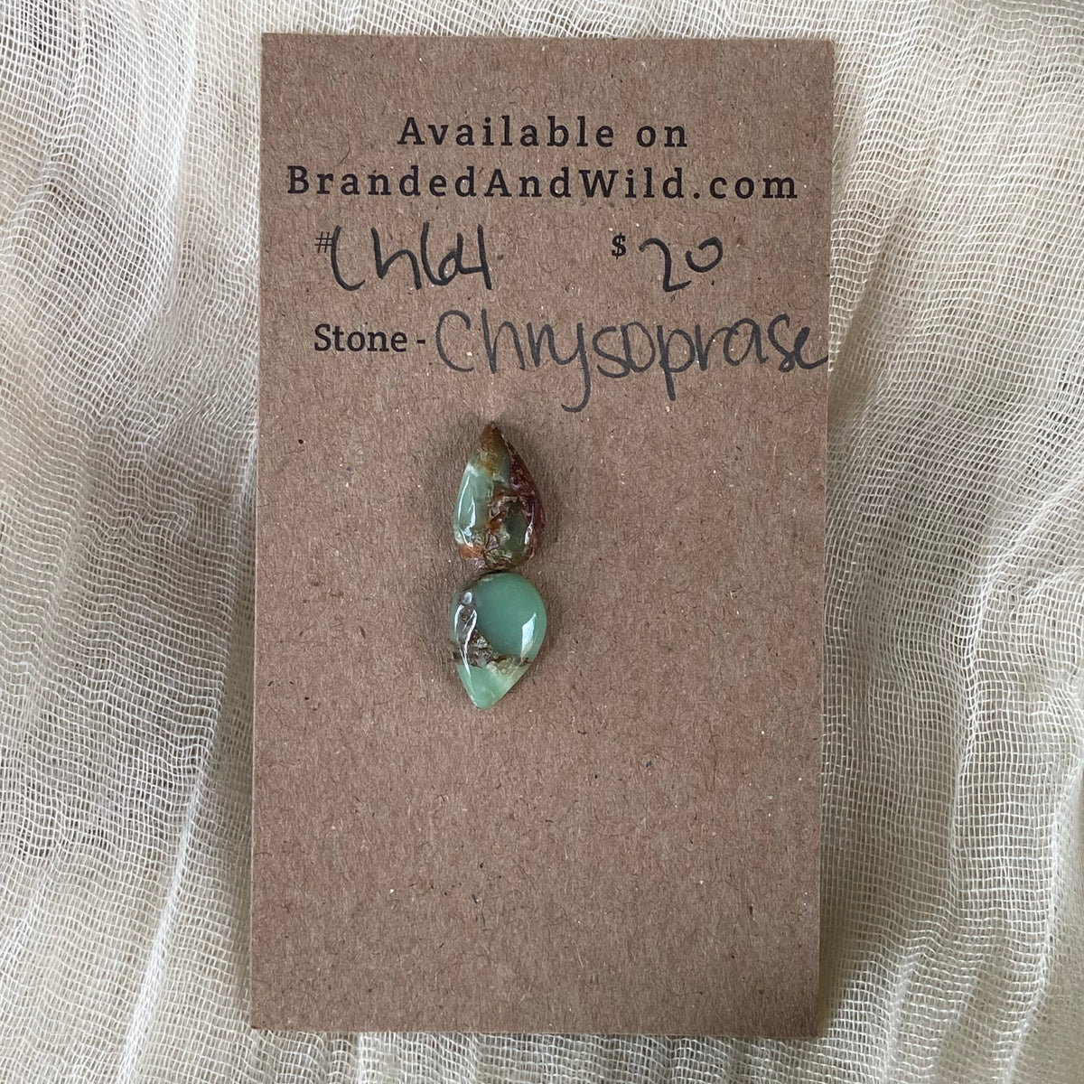Chrysoprase Cabochon - Ch64 DCE02292-75E4-42F0-9DFD-293562CA843E Brandedandwild.com