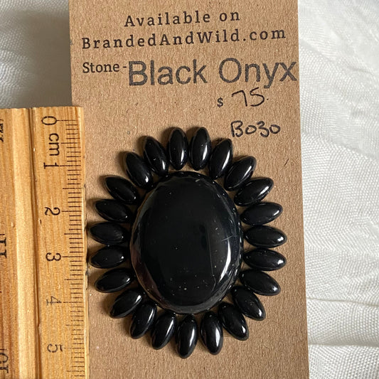 Black Onyx - Cabochon - B030 DD18C288-7EF7-4C97-9435-A9610CFBF77C Brandedandwild.com