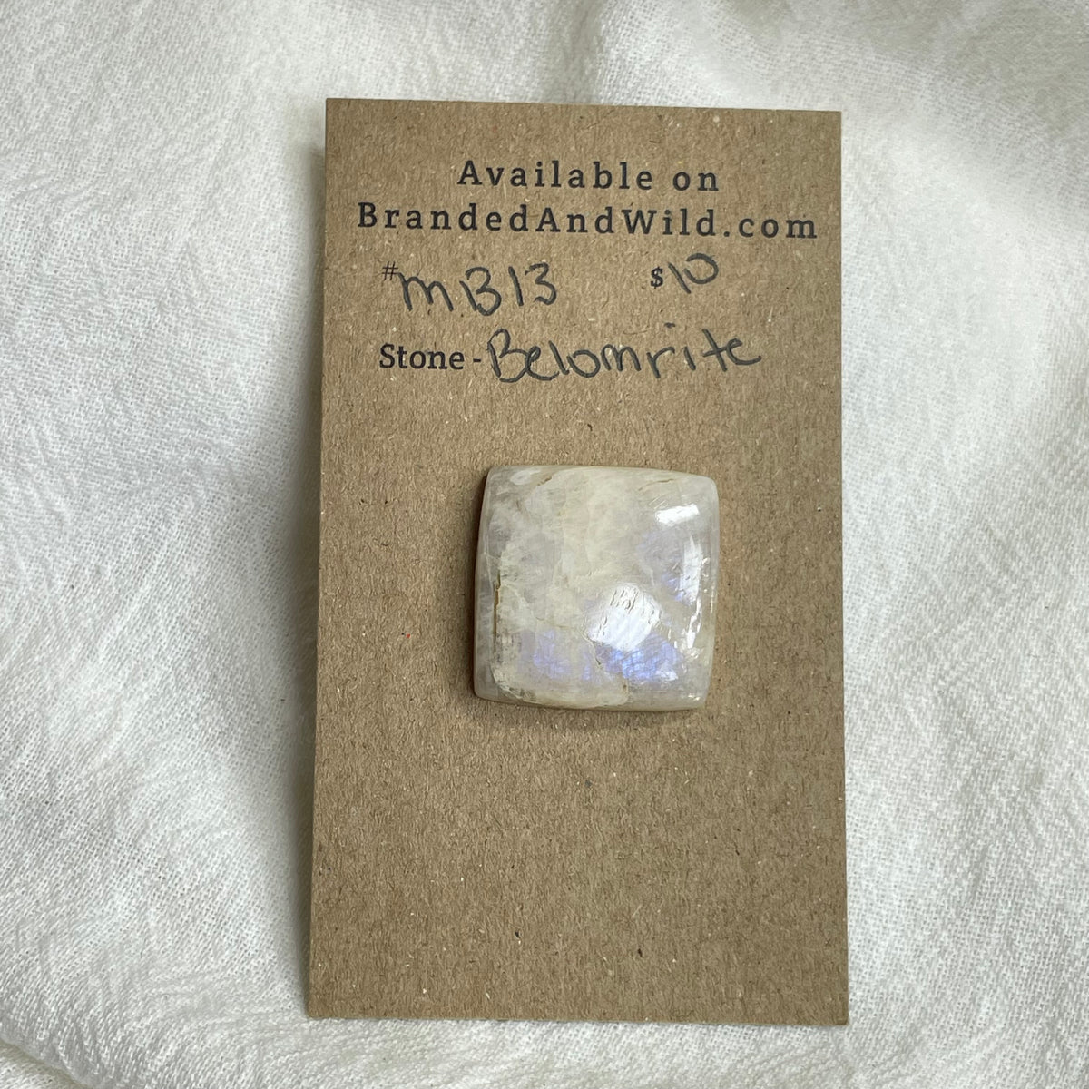 Belomrite Moonstone Cabochon - MB13 DD1E2F7B-A67F-41B6-99B0-376E0E40BC20 Brandedandwild.com