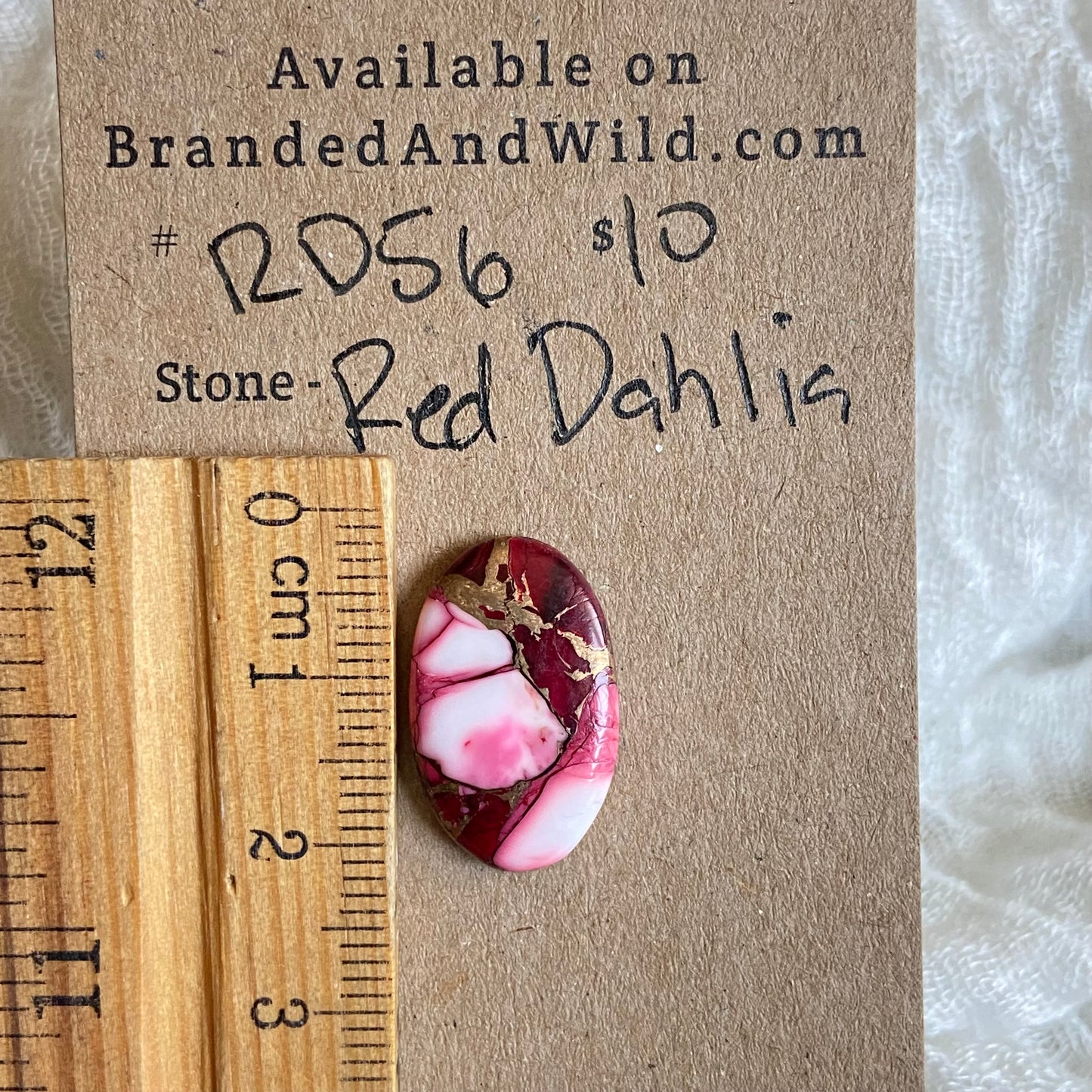 Red Dahlia Cabochon - RD56