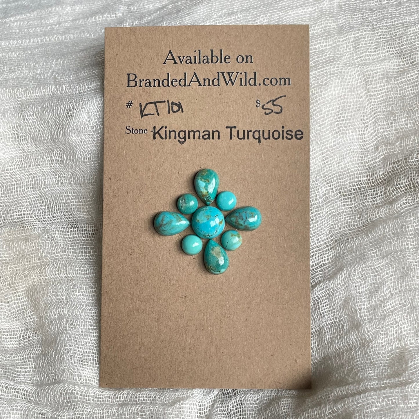 Kingman Turquoise Cabochon - Kt101 DD301856-B786-4075-8F0B-78F63700BB73 Brandedandwild.com