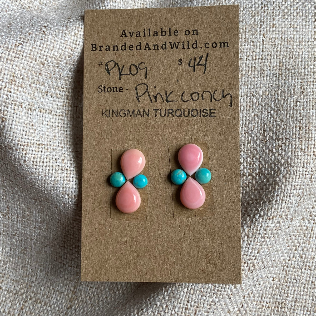Pink Conch / Kingman Cabochon - PK09 DD3638E7-A102-46EF-B976-D5FABC1A320B Brandedandwild.com