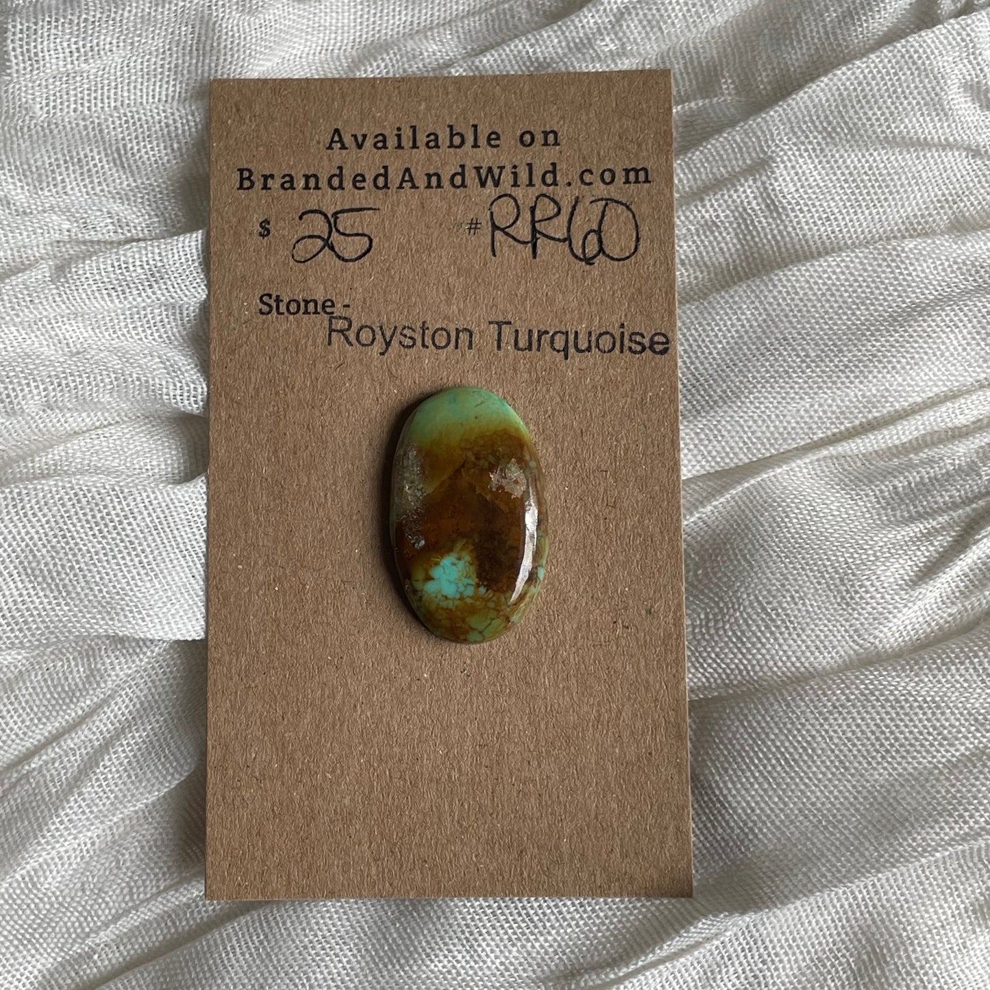 Royston Ribbon Turquoise Cabochon RR60 DD5E1F87-9BB1-4992-BD41-6A250008975C Brandedandwild.com