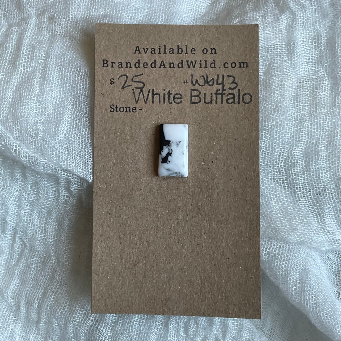 White Buffalo Cabochon - WB43