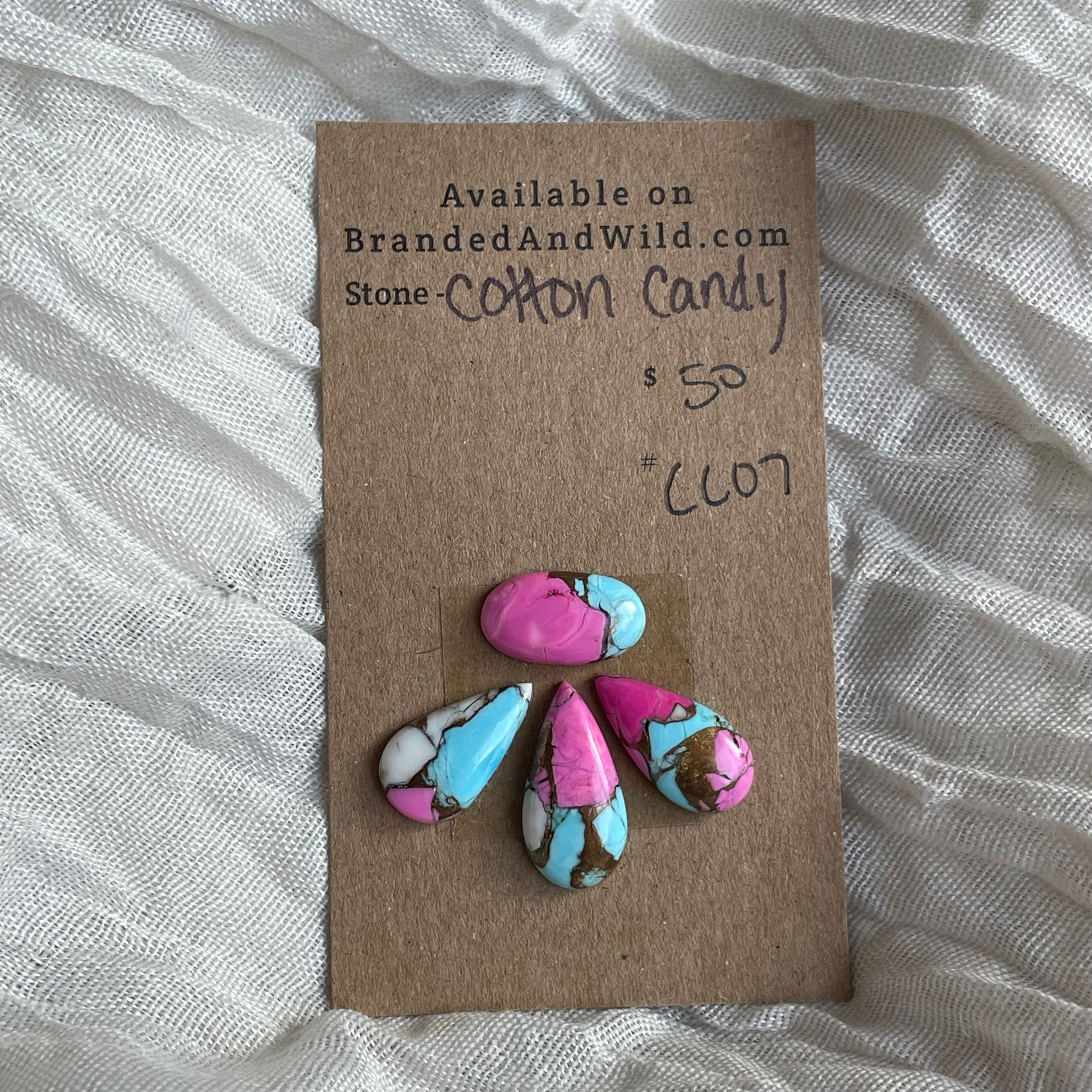 Cotton Candy Cabochon - CC07 DD72356A-0F6A-43DC-B9C7-8F45431FB1E4 Brandedandwild.com