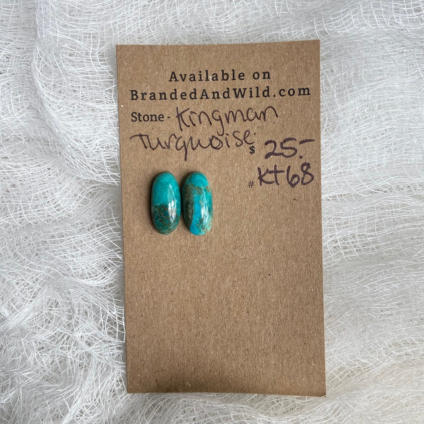Kingman Turquoise (composite) Cabochon - KT68