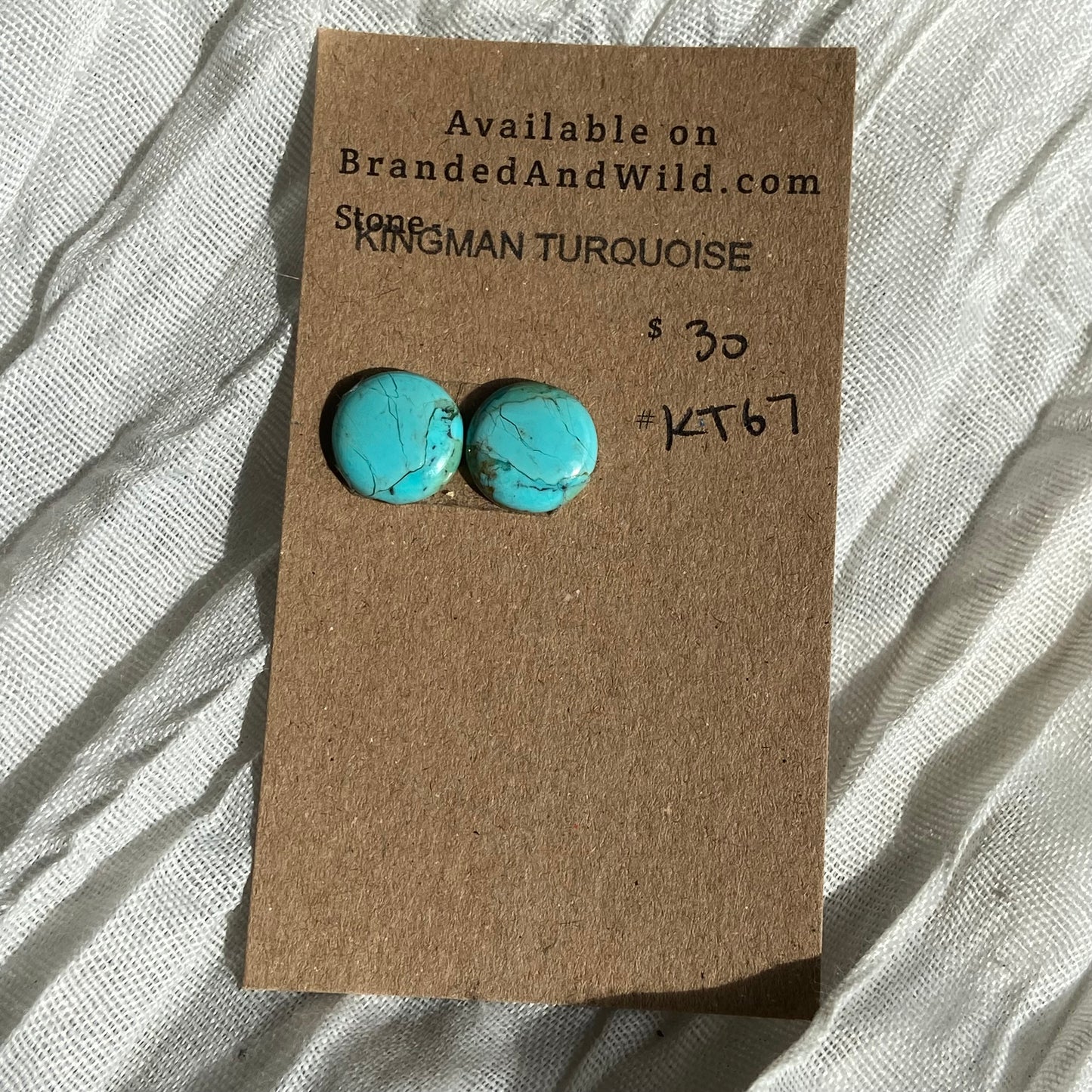 Kingman Turquoise Cabochon - KT67 DD754763-86B8-4A83-A24F-CBF423A07FC2 Brandedandwild.com